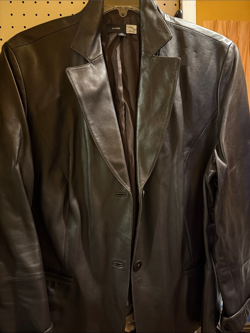 Classic Women’s Black Leather Blazer Jacket